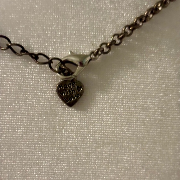 Gold and Brown Heart Pendant Necklace with Vintage Charm - Picture 3 of 4